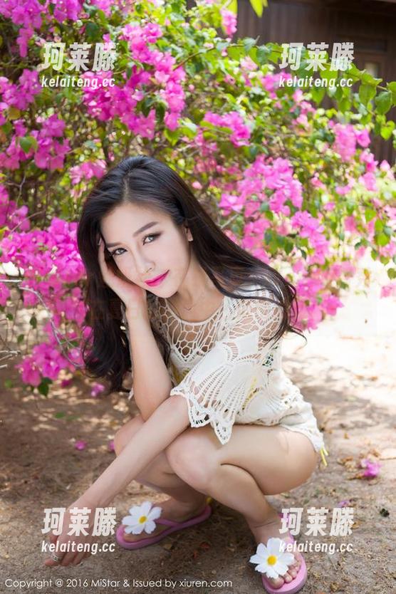 MiStar魅妍社 - 在线写真：Wendy智秀在夏日的微风中，悄悄撩动